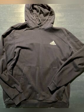 adidas Navy Pullover Hoodie with Small Logo